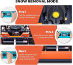 AHM Lawn Mower with Snow Plow, Remote-Controlled Grass Cutter & Snow Blower with 19.7" Cutting Width, Zero Turn Electric Grass Trimmer with 0.8"-5.9" Height Range 45° Max Slope 1094yd Remote Range