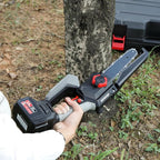 8 Inch Mini Chainsaw, 1150W 5000RPM Brushless Handheld Electric Chain Saw with Chain Guide Plate 2x3.0A Batteries And Other 6 Accessories