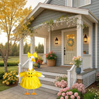 Porch Goose Outfit Flower Lawn Goose Dress Clothes for 23" Large Geese Statue Outdoor Patio Yard Lawn Art Decoration