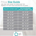 Digital Decor Premium Throw Pillow Inserts Sham - Decorative White Square Form Pillow Inserts - Perfect for Bedroom, Sofa & Couch (2 Pack)