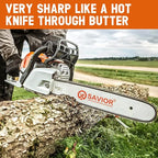 Savior 16 Inch Replacement Chainsaw Bar & R56 Chain, 3/8"LP Pitch, .043" Gauge, 56 Drive Links, Fits EGO Power+, Echo, Craftsman, Poulan, Homelite, Husqvarna, Ryobi And More (623000), 3 Chains+ 1 Bar