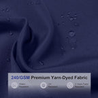 PURPLE LEAF 9' X 12' Double Top Deluxe Solar Powered LED Rectangle Patio Umbrella Offset Hanging Umbrella Outdoor Market Umbrella Garden Umbrella,Navy Blue