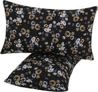 idee-home Outdoor Pillows with Inserts Included, Patio Outside Lumbar Pillows Waterproof Set of 2, 12 x 20 inch
