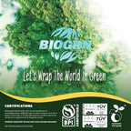 60-64 Gallon Compostable Trash Bags 12 Bags with Flat-Top Large Compost Bags Thick 1.57 Mil, 242.72 Liter Lawn and Yard Waste Bag for Outdoor Garden ASTM D6400, US BPI and OK Compost Home Certified