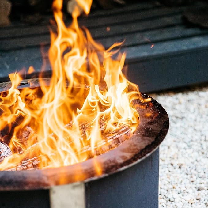 Breeo Smokeless Fire Pit (X Series 19, Corten Steel) | 22.1 inch Smokeless Fire Pit for Outside | 47 Pounds | Ideal for Families | Compatible with Wide Range of Breeo Accessories