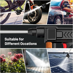 Cordless Pressure Washer, 6-in-1 Nozzle Portable Battery Powered Pressure Washer Handheld with 2 Battery Powered, 18bar Portable High Pressure Cordless Power Washer for Car/Floor/Patio Cleaning(black)