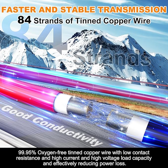 Oududianzi 2x65 Feet Solar Panel Wire, 10AWG Solar Wire Tinned Copper 10 Gauge Solar Cable PV Wire, for Outdoor Automotive RV Solar Panels Boat Marine (65FT Red + 65FT Black)