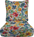 RSH DECOR: Deep Seating Cushion with Pillow Back | 23” x 26” Seat | All-Weather Spun Fabric | Water and Fade-Resistant | Outdoor Chair Cushion Set for Patio Furniture | Oakmont Hightown Festival