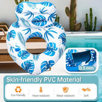 [2025 New Model] Inflatable Unibody Pool Lounger Float with Cup Holders and Handle, Ideal Pool Toys for Beach,Lakes, Rivers,Water Party Beach Vacation Essentials