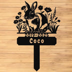 Custom Rabbit Grave Marker,Personalized Bunny Memorial Garden Stake,Pet Memorial Gift,Remembrance Stake,Loss of Bunny,Sympathy Sign Rabbit 16inch