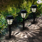 6 Pack Solar Pathway Lights Outdoor - Bright Solar Powered Garden Lights with Warm White LED, Auto On/Off Waterproof Path Lights Decorative, Landscape Lighting for Yard Patio Walkway Driveway
