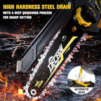 Mini Electric Chainsaw - DECERK Brushless 6-inch Chainsaws Cordless, Portable Handheld Power Chain Saw with 2 Batteries, for Trimming/Tree/Branch/Wood Cutting, Best Garden Gifts for Dad, Husband