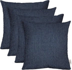 RSH DECOR: Sunbrella Square Throw Pillows Set of 4 | 20" x 20" | Water and Fade-Resistant Performance Fabric | Outdoor Pillow Covers with Down-Alternative Inserts | Made in USA (Spectrum Indigo)