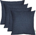 RSH DECOR: Sunbrella Square Throw Pillows Set of 4 | 24" x 24" | Water and Fade-Resistant Performance Fabric | Outdoor Pillow Covers with Down-Alternative Inserts | Made in USA (Spectrum Indigo)