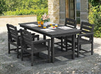 SERWALL Patio Dining Chair Set of 2, Black