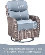 Luxury 24x24x6 Inch Smile Outdoor Seat Cushions Set of 2 - Superior Comfortable Water-Repellent Patio Chair Cushion for Porch Rattan Dining Swivel Chairs Loveseat Sectional Sofa - Baby Blue