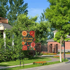 Welcome Friend Garden Flag Vertical Double Sided Outdoor Yard Flags 12.5x18 Inch Burlap Banners for House Lawn