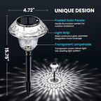 Solar Pathway Lights Garden Decor for Yard, Solar Garden Lights for Outside Waterproof Landscape Lighting, Garden Decorative for Walkway, Driveway, Yard, Landscape, Lawn (6 Pack Cold White)