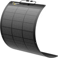 BougeRV Arch Pro 100 Watts Anti-Shading N-Type Fiberglass Flexible Solar Panel, Portable 24 Volts 16BB Mono Cell 25% High-Efficiency, Compact for RV Camping Home Boat Marine Curve Surface Black