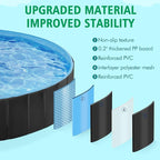 Yaheetech Foldable Dog Pool Collapsible Hard Plastic Dog Swimming Pool Portable Pet Pools Doggie Wading Pool Bath Tub for Puppy Small Medium Large Dogs, 79 x 12 Inches Black