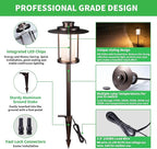 12V Landscape Path Light, 5 Color Temperature Selectable Pathlight LED, IP65 Waterproof Walkway Lights Low Voltage Hardwired, 5W 150LM ORB Metal Outdoor for Garden Walking Area (8 Pack)