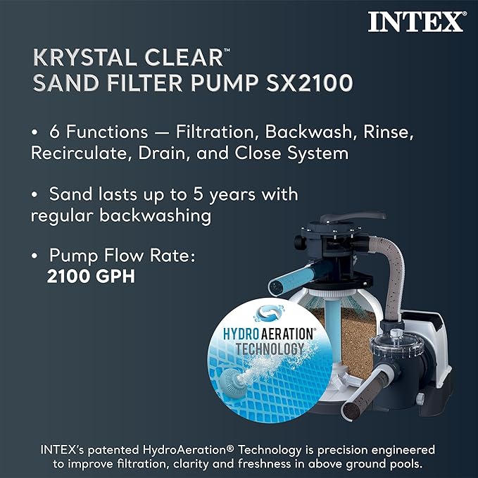 INTEX 26363EH Ultra XTR Deluxe Rectangular Above Ground Swimming Pool Set: 24ft x 12ft x 52in – Includes 2100 GPH Sand Filter Pump – Easy Assembly