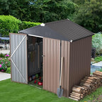 AECOJOY 6' x 4' Storage Shed, Metal Sheds & Outdoor Storage Clearance, Utility and Tool Garden Shed with Lockable Doors for Backyard, Patio, Outside Use