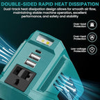 200W Power Inverter for Makita 18V, DC 18V to AC 110V Inverter, Portable Power Station with 2 USB Ports & 1 AC Outlet & 1 Type-C Fast Charging, Battery Adapter with LED, Battery Not Included