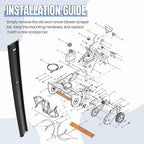 Snow Blower Scraper Bar 731-1033 for MTD Snow Throwers, Replacement Shave Plate 731-1033 Compatible with MTD 20-Inch and 21-Inch Snow Throwers, Upgrade Parts 706-14240, 731-0722, 731-0778, 731-0812