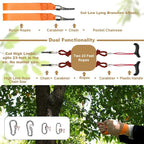 55 Inch High Reach Hand Rope Saw for Tree Limbs with 70 Sharp Teeth Blades on Both Sides,Rope Saw Tree Saw High Limb Rope Chainsaw, Pocket Chainsaw