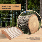 Sauna Headrest - Natural Wood Ergonomic Head Pillow for Home Sauna, Infrared Saunas Accessories, Neck Support Sauna Pillow
