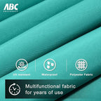 ABCCANOPY 10FT Cantilever Umbrella Offset Hanging Patio Umbrella with Base Stand Rotate and Tilt(Turquoise)