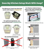 Hoop Metal Compost Bag Holder + 25 Compost Bags 3 Gallon, Clips to Kitchen Trash Can, Kitchen Cabinet Door, Replaces Countertop Compost Bin, Hanging Trash Can.