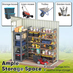 Quictent 5X3 FT Heavy Duty Outdoor Metal Storage Shed,Lockable Garden Shed with Rotating Roof, Waterproof Shed for Bike Storage, Tool Storage, Temporary Storage,Dark Gray(5.5X2.8 FT Base, No Floor)