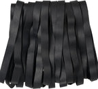 Rubber Bands Size#107 Heavy Duty Big Wide rubber band 30PCS Elastic Bands for Office Supply Trash Can File Folders Litter Box Rubber Bands (Black)