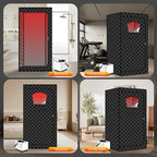Gollense Portable Sauna for Home with 660nm Red Light Therapy Lamp, Full Body Sauna Sweat Tent with 3L 1100W Steamer, Thicken Sauna Box, Folding Chair, Adjustable Temperature, Timer Setting, Black