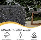 Patiolife 100 Gallon Resin Deck Box with Cushion, Large Outdoor Storage Box for Garden Tools, Pool Supplies, Waterproof and Lockable, Black