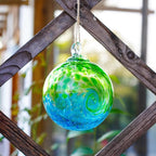 4 Inch Hand Blown Glass Gazing Balls Green Glass Christmas Ball Ornaments Garden Patio Home Decor