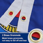 Bradford New York State Flag 3x5 feet Outdoor, 3 Ply Polyester Double Sided New York Flags Heavy Duty, NY State Flags with 2 Brass Grommets for Outsides House Long Lasting