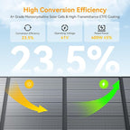 400 Watt Portable Folding Solar Panels IP68 Waterproof ETFE Coating 41V MC4 Output for Power Stations Solar Generator Camping Off-Grid RV Emergency Backup Hurricane