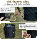 ONETIGRIS Collapsible Trash Can for Camping,12 Gallon Pop up Trash Can with Sorting Clips, Outdoor Collapsible Bin with Lid 600d Oxford Cloth Yard Waste Bags Garden Bag for Camping,Recycling,RV