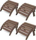 KINGYES Folding Adirondack Ottomans Set of 4 for Adirondack Chair, Brown