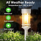 Mancra Solar Pathway Lights Outdoor Waterproof, 8 Pack LED Solar Garden Lights for Outside Decorations, Dusk to Dawn Solar Walkway Lights Landscape Lighting
