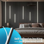 Art3d LED Recessed Lighting Kit - 6pcs Self-adhesive White LED Light with Smart Switch, 3000k Touching Switch Light for Wood Slat Wall Panels, Headboards, Stairs, Home decor, Under Cabinet Strip Light