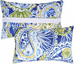 JMGBird Outdoor Pillow for Chaise Lounge Chair Set of 2 Waterproof Headrest Pillow Lumbar Pillows with Insert & Adjustable Elastic Strap for Beach Poolside Patio Office, 10x16 Inch