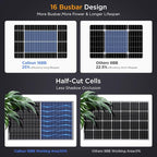 N-Type 16BB 400W Bifacial Solar Panel, 2Pcs 200 Watt Solar Panel 12V, 25% High Efficiency Monocrystalline PV Module for RV Camper Marine Home Rooftop Farm Off-Grid Systems (2 Pack 200W)