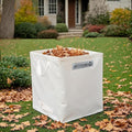 Lawn Bags for Yard Waste | Heavy-Duty Collapsible Leaf Bag, 24 Gallon Reusable Garden Clippings Container & Outdoor Trash Can with 2 Carry Handles (Square Middle)