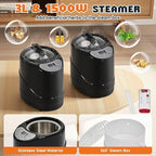 Albott 2 Person Steam Sauna for Home, Portable Sauna Tent with 3L 1500W Steamer, Extra Large Size 4.9’ x 3.3’ x 5.9’ Full Body Home Spa, Remote Control, Folding Chair, Grey