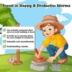 WWJD Worms-10lb Worm Bedding for Nightcrawlers and Red Wigglers (Worms Not Included)-Vermicompost Bin Worm Bedding-Earthworm Food for Organic Potting Soil Gardening Mix