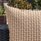 Kevin Textile Outdoor Waterproof Throw Pillow Covers Pack of 2 Farmhouse Decorative Cushion Covers for Garden Patio Tent Balcony Bench Couch Sofa 12x20 Inch, Light Brown